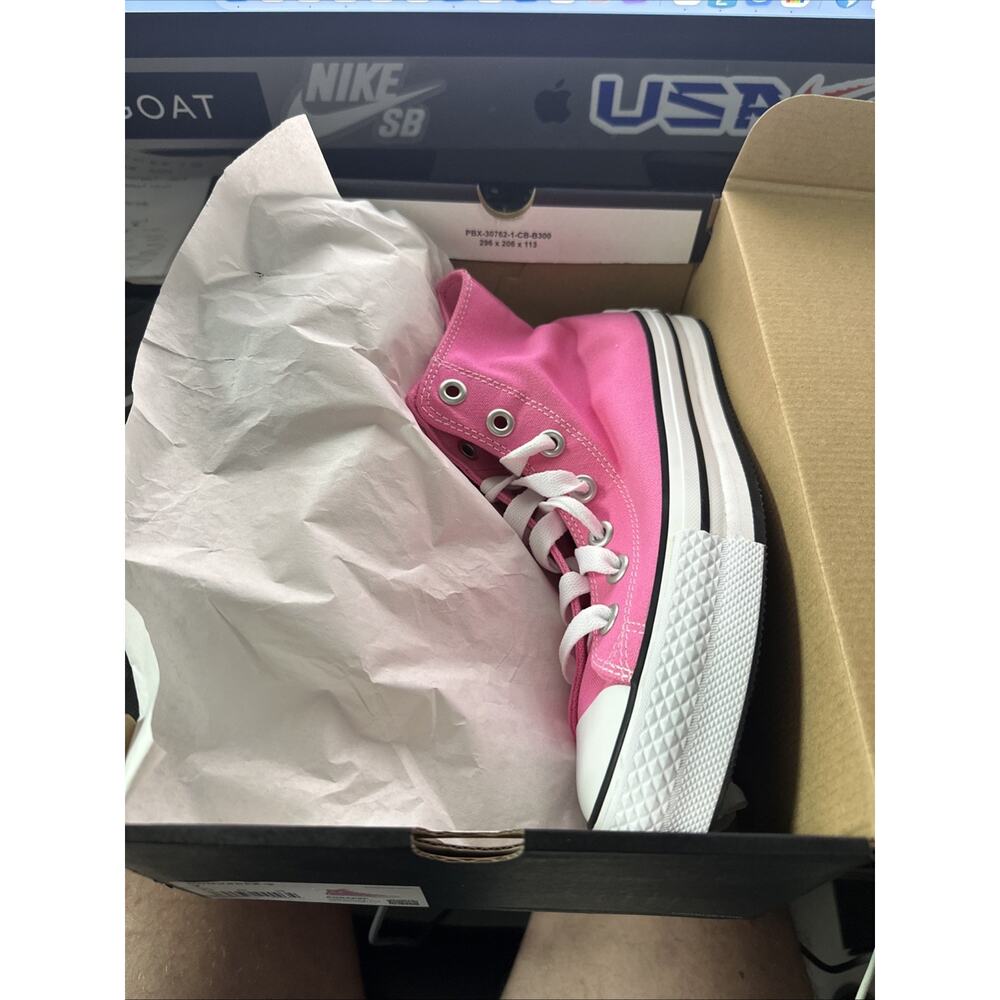 New Women's Size 6.5 Converse Chuck Taylor All Star High Pink A08468F - Picture 6 of 7